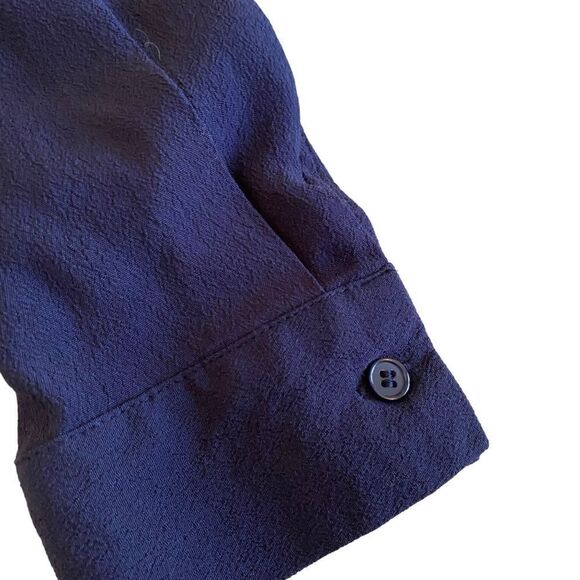 EUC Navy Warehouse Blouse with Waist Tie - Picture 6 of 8